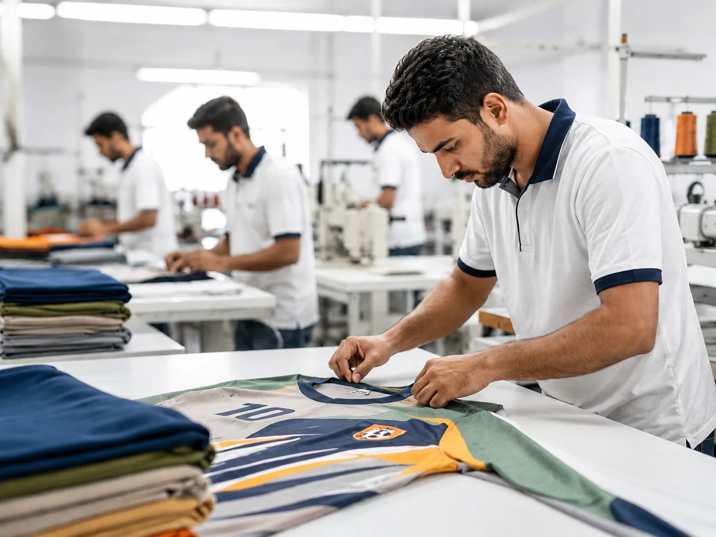 Skilled Riz Sports production workers