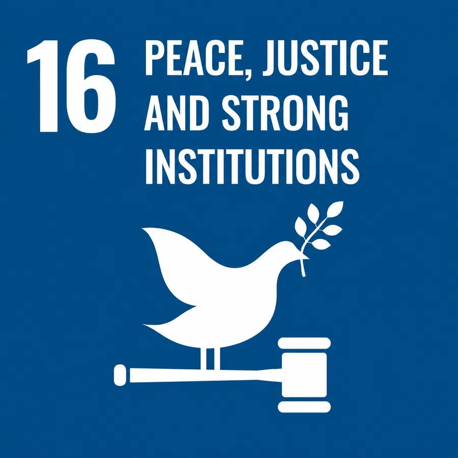 SDG 16 Peace Justice and Strong Institutions card